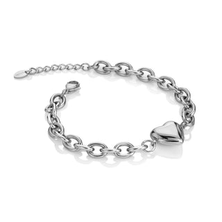 Ocelový náramek Ava & Sky Chunky Heart ASL0024