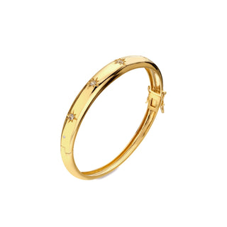 Pevný pozlacený stříbrný náramek Hot Diamonds X Golden Edit Tender DC243