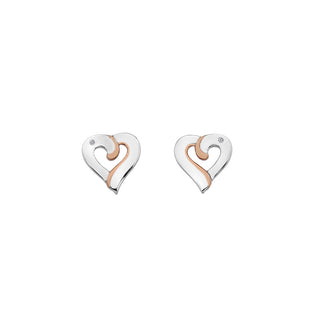 Pozlacené stříbrné náušnice Hot Diamonds Most Loved DE546