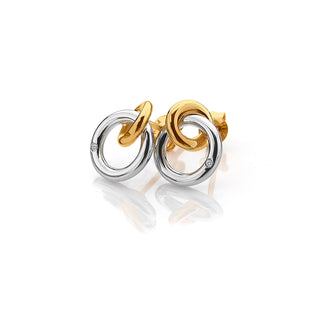 Pozlacené stříbrné náušnice Hot Diamonds Eternity DE904
