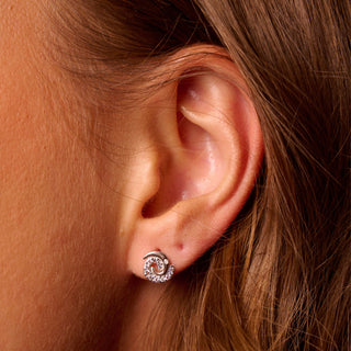 Stříbrné náušnice Hot Diamonds Swirl DE911