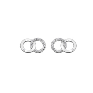 Pozlacené stříbrné náušnice Hot Diamonds Eternity DE913