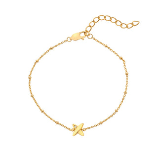 Pozlacený stříbrný náramek Hot Diamonds X Golden Edit Coupled DL727
