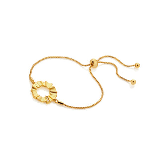 Pozlacený stříbrný náramek Hot Diamonds X Golden Edit Believe DL728