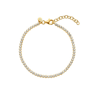 Pozlacený stříbrný náramek Hot Diamonds X Golden Edit Much Loved DL735