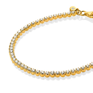 Pozlacený stříbrný náramek Hot Diamonds X Golden Edit Much Loved DL735