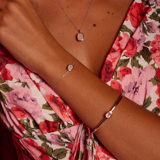 Stříbrný náhrdelník Hot Diamonds Rose Quartz DP1115