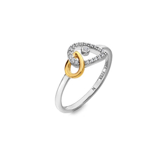 Pozlacený stříbrný prsten Hot Diamonds Ovals DR330