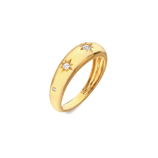Pozlacený stříbrný prsten Hot Diamonds X Golden Edit Tender DR338