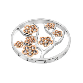 Přívěsek Hot Diamonds Emozioni Fiore Coin Rose Gold 33 mm EC515