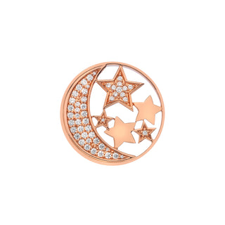 Přívěsek Hot Diamonds Emozioni Notturno Coin Rose Gold 33 mm EC519