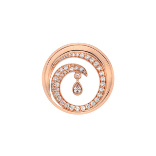 Přívěsek Hot Diamonds Emozioni Oceano Teardrop Coin Rose Gold 33 mm EC527