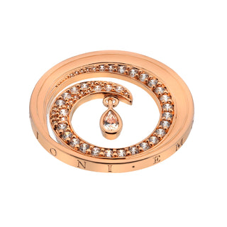 Přívěsek Hot Diamonds Emozioni Oceano Teardrop Coin Rose Gold 33 mm EC527