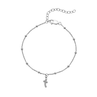Stříbrný náramek Hot Diamonds Silver Whisper Curved Cross SWB067