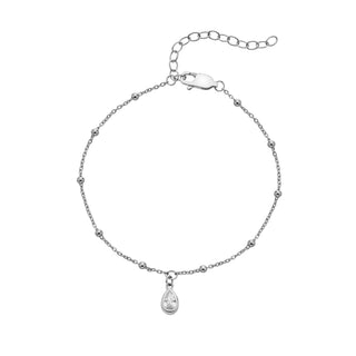Stříbrný náramek Hot Diamonds Silver Whisper CZ Teardrop SWB069