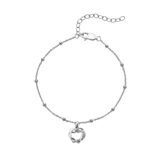 Stříbrný náramek Hot Diamonds Silver Whisper Interlocked Heart SWB072