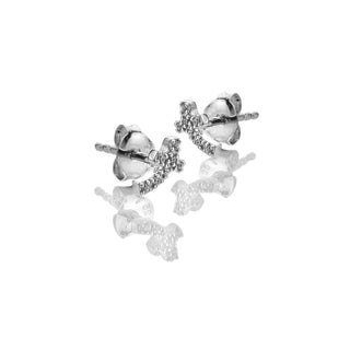 Stříbrné náušnice Hot Diamonds Silver Whisper Curved Cross SWE018