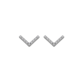 Stříbrné náušnice Hot Diamonds Silver Whisper Fine V SWE022
