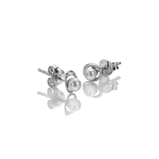 Stříbrné náušnice Hot Diamonds Silver Whisper Oval Set Pearl SWE025
