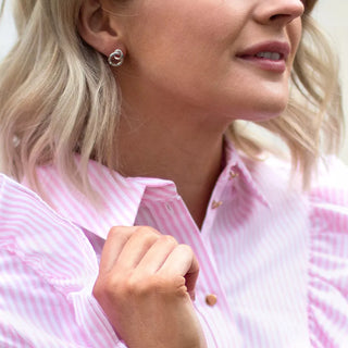 Stříbrné náušnice Hot Diamonds Eternity Interlocking Silver Stud DE308