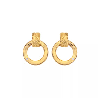 Stříbrné pozlacené náušnice Hot Diamonds x Jac Jossa Hope DE677