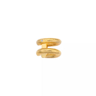 Stříbrné pozlacené náušnice single Cuff Hot Diamonds x Jac Jossa Hope DE682