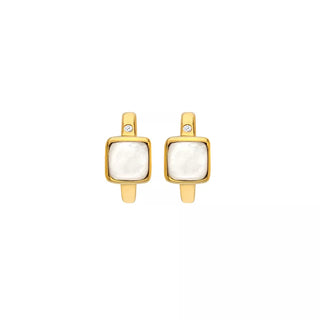Pozlacené náušnice Hot Diamonds X Gemstones Square DE767