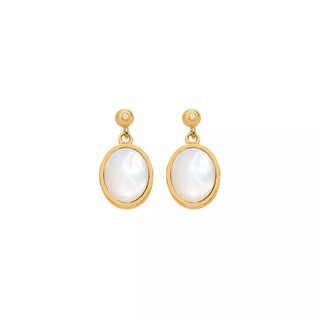Pozlacené náušnice Hot Diamonds X Gemstones Oval DE775
