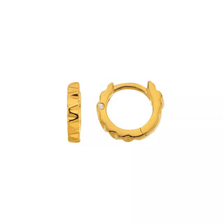 Pozlacené stříbrné náušnice HD x Golden Edit Huggie DE853