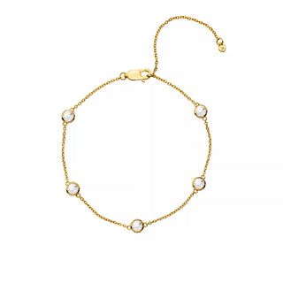 Pozlacený stříbrný náramek Hot Diamonds X Gemstones DL698