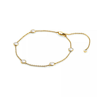 Pozlacený stříbrný náramek Hot Diamonds X Gemstones DL698