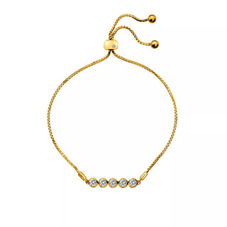 Pozlacený stříbrný náramek Hot Diamonds X Gemstones DL699