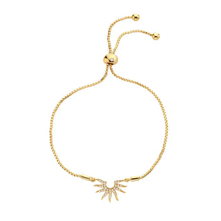 Pozlacený stříbrný náramek Hot Diamonds X Golden Edit SOL DL725