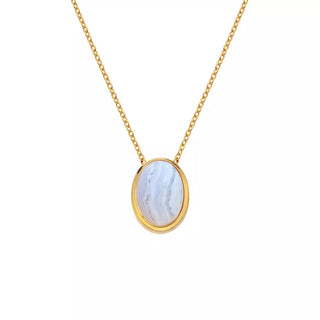 Pozlacený náhrdelník Hot Diamonds X Gemstones Oval DN190