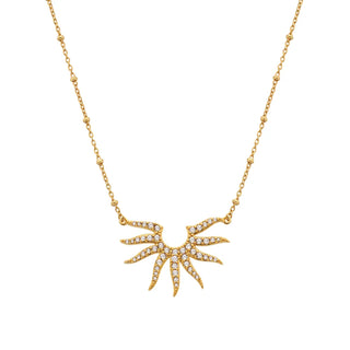 Pozlacený stříbrný náhrdelník Hot Diamonds X Golden Edit SOL DN237