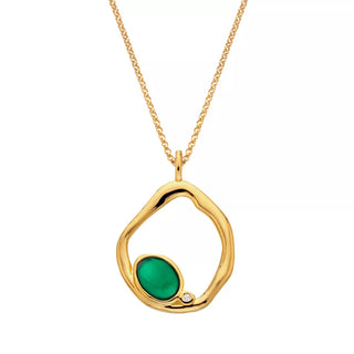 Stříbrný pozlacený náhrdelník Hot Diamonds X Gemstones DP1024