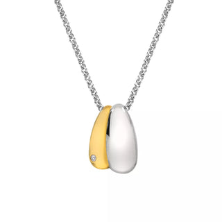Pozlacený stříbrný náhrdelník Hot Diamonds Droplet DP1095