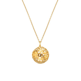 Pozlacený stříbrný náhrdelník Hot Diamonds X Golden Edit Orb DP1097
