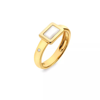 Pozlacený prsten Hot Diamonds X Gemstones Rectangle DR262