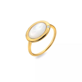 Pozlacený prsten Hot Diamonds X Gemstones Oval DR270