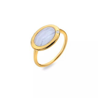 Pozlacený prsten Hot Diamonds X Gemstones Oval DR271
