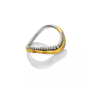 Pozlacený sříbrný prsten Hot Diamonds Teardrop DR311