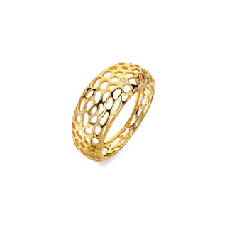 Pozlacený stříbrný prsten Hot Diamonds X Golden Edit Orb DR323