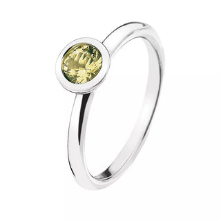 Stříbrný prsten Hot Diamonds Emozioni Scintilla Peridot Nature