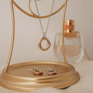 Náhrdelník Hot Diamonds Trio Teardrop RG DP780