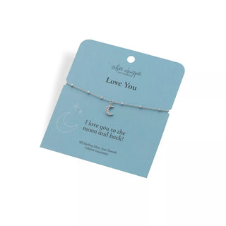 Stříbrný náramek Hot Diamonds Silver Whisper Love to Moon and Back SWB007