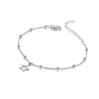 Stříbrný náramek Hot Diamonds Silver Whisper Christmas Star SWB063